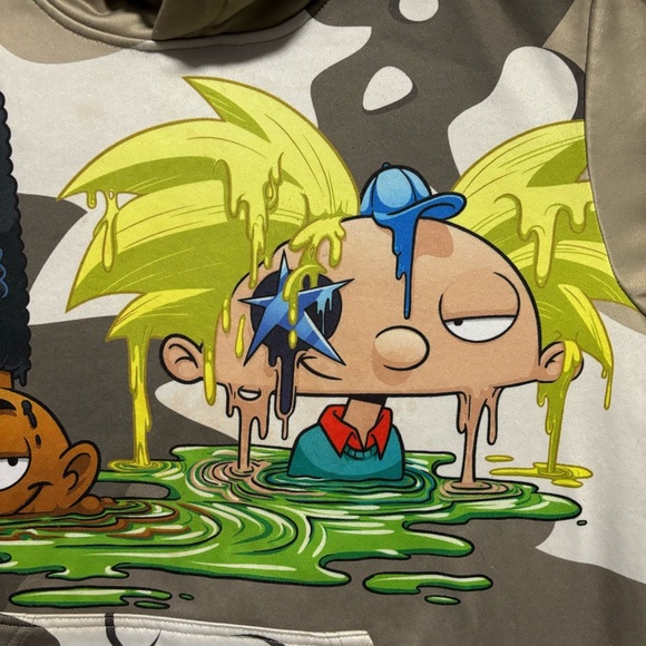 Members Only Nickelodeon Mash Up Pullover Hoodie-Hey Arnold SpongeBob Rugrats M - Picture 6 of 16